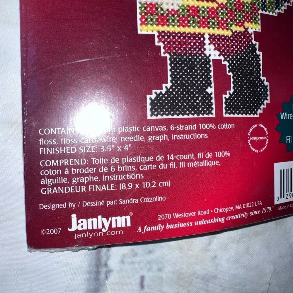 NOS 2007 Janlynn Cross Stitch Kit Wizzers Ornament Santa’s Bag #021-1090