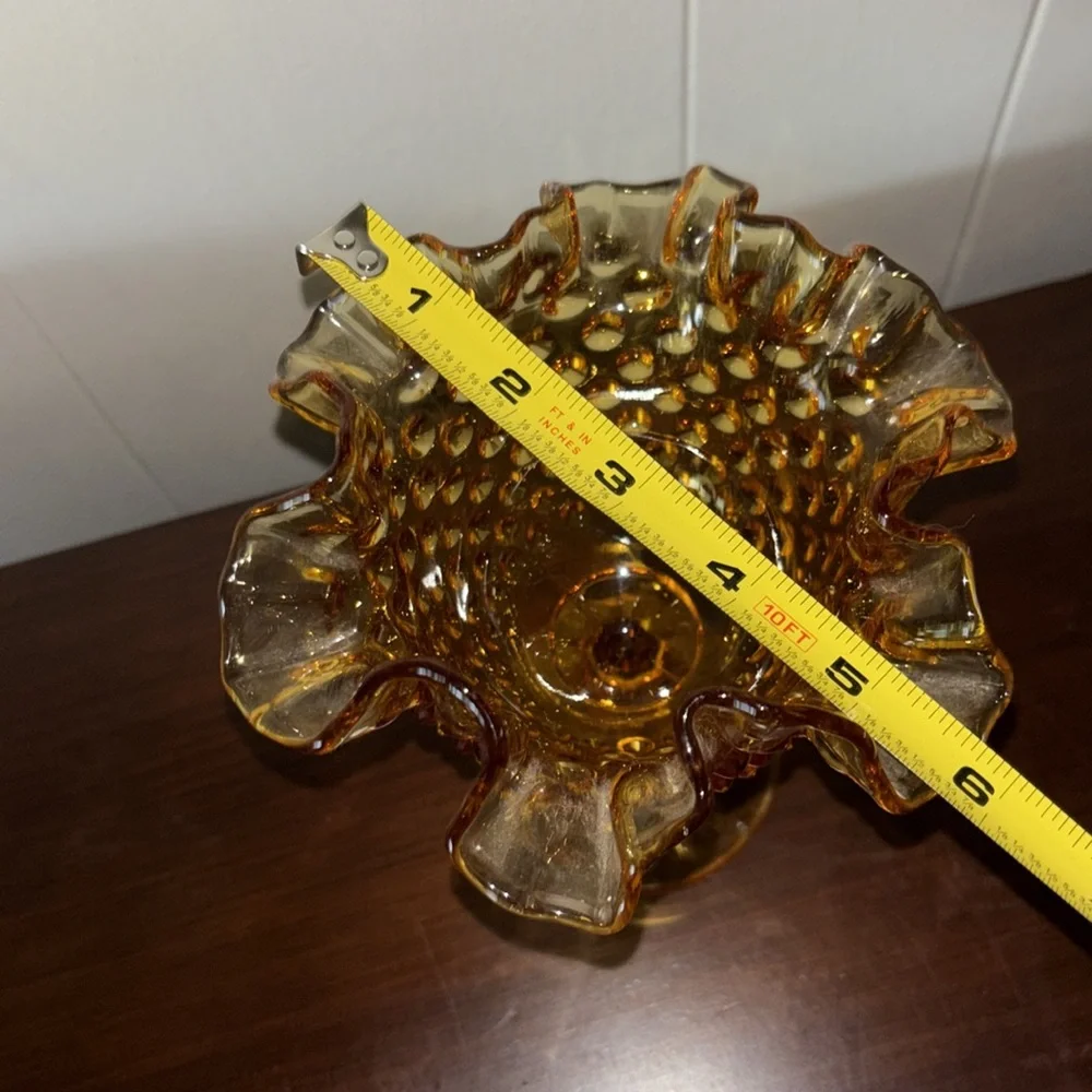 Fenton amber hobnail