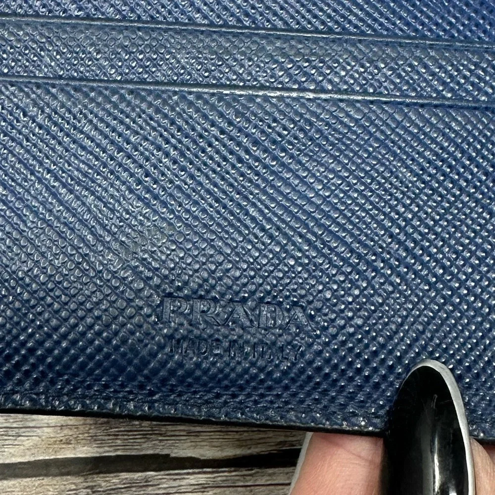 Prada Saffiano Leather Wallet with Box GUC​