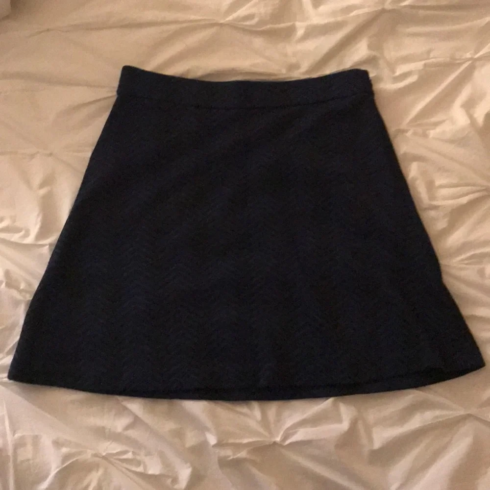 Ann Taylor black and blue skirt. Zig Zag Pattern