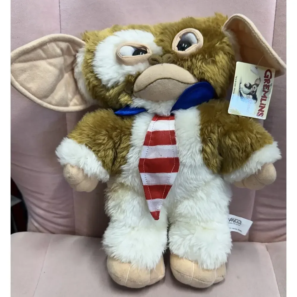 Vintage Gremlins Gizmo NECK TIE Collar Mogwai RARE 2001 WB Nanco Plush Tag