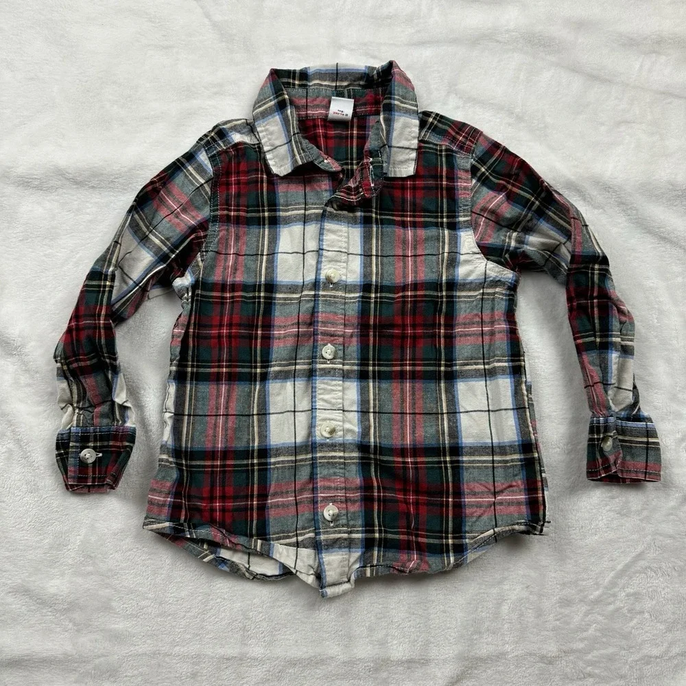 Old Navy Button Up Shirts Boy's 3T Set Of 2 Long Sleeve
