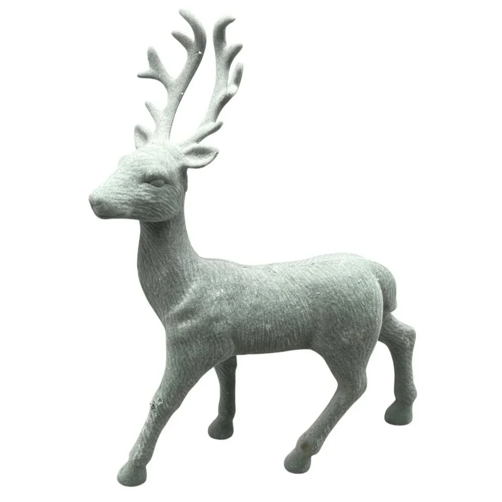 2021 Wonder shop Target Flocked blue reindeer Christmas Decor 13
