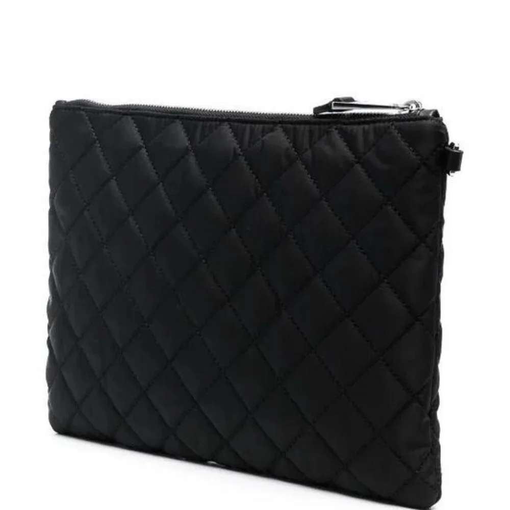 New 💯 Authentic Moschino quilted logo clutch bag