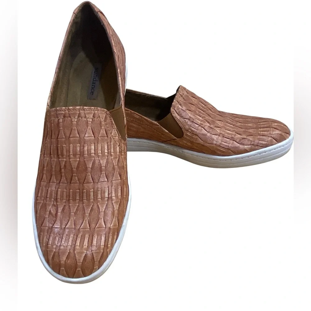 Sundance Tooled Vegan Leather Slip On Shoes