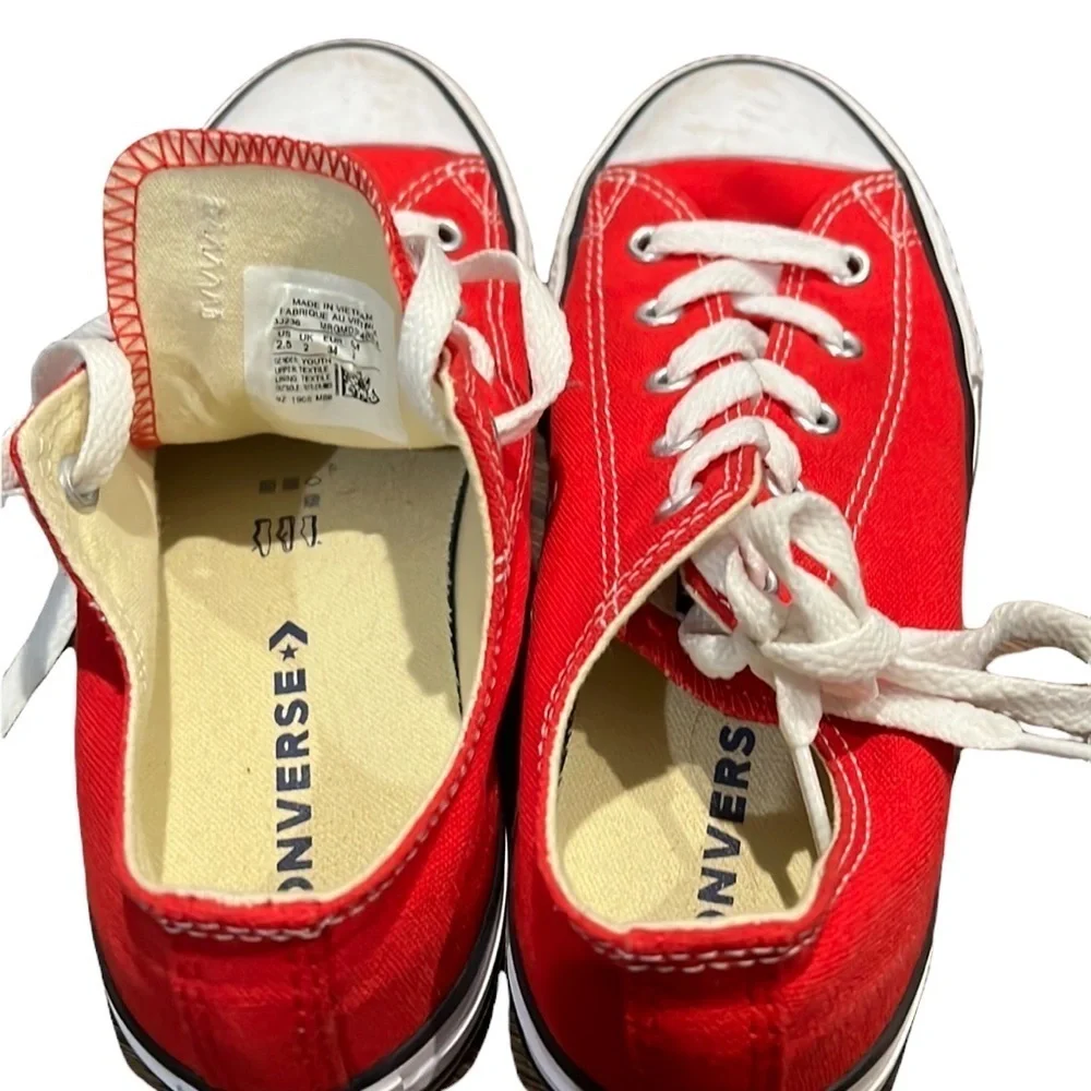 Converse red sneakers
