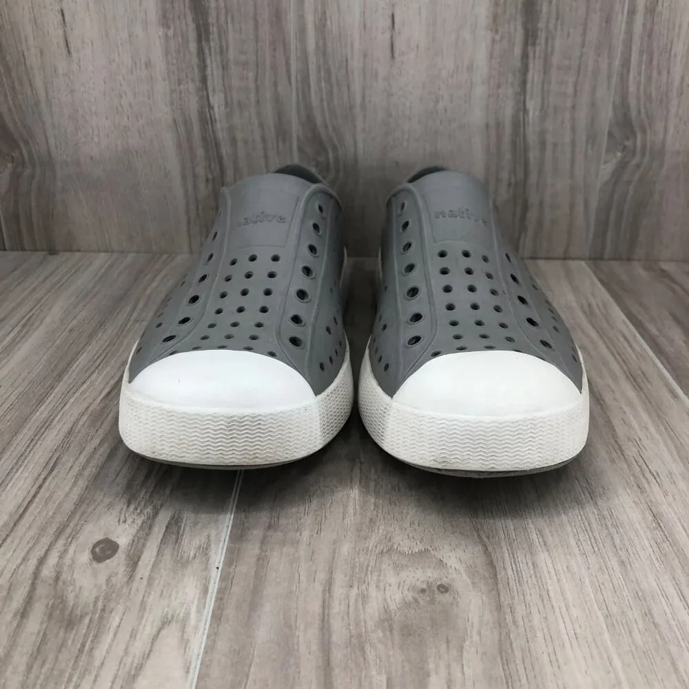 Native Shoes Kids Junior 5 Jefferson Gray Rubber Slip On Waterproof