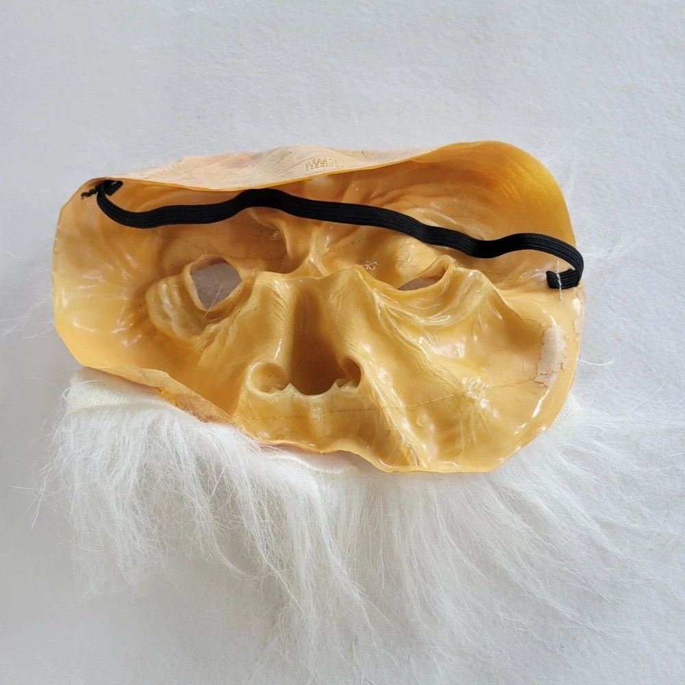 Vintage Seasons Old Man Mask Plastic Beard Eyebrows Costume Party Halloween
