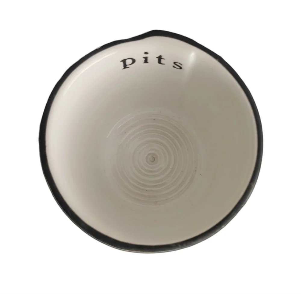 Mud Pie Ceramic Olive Bowl Set with Black Spoon NWT