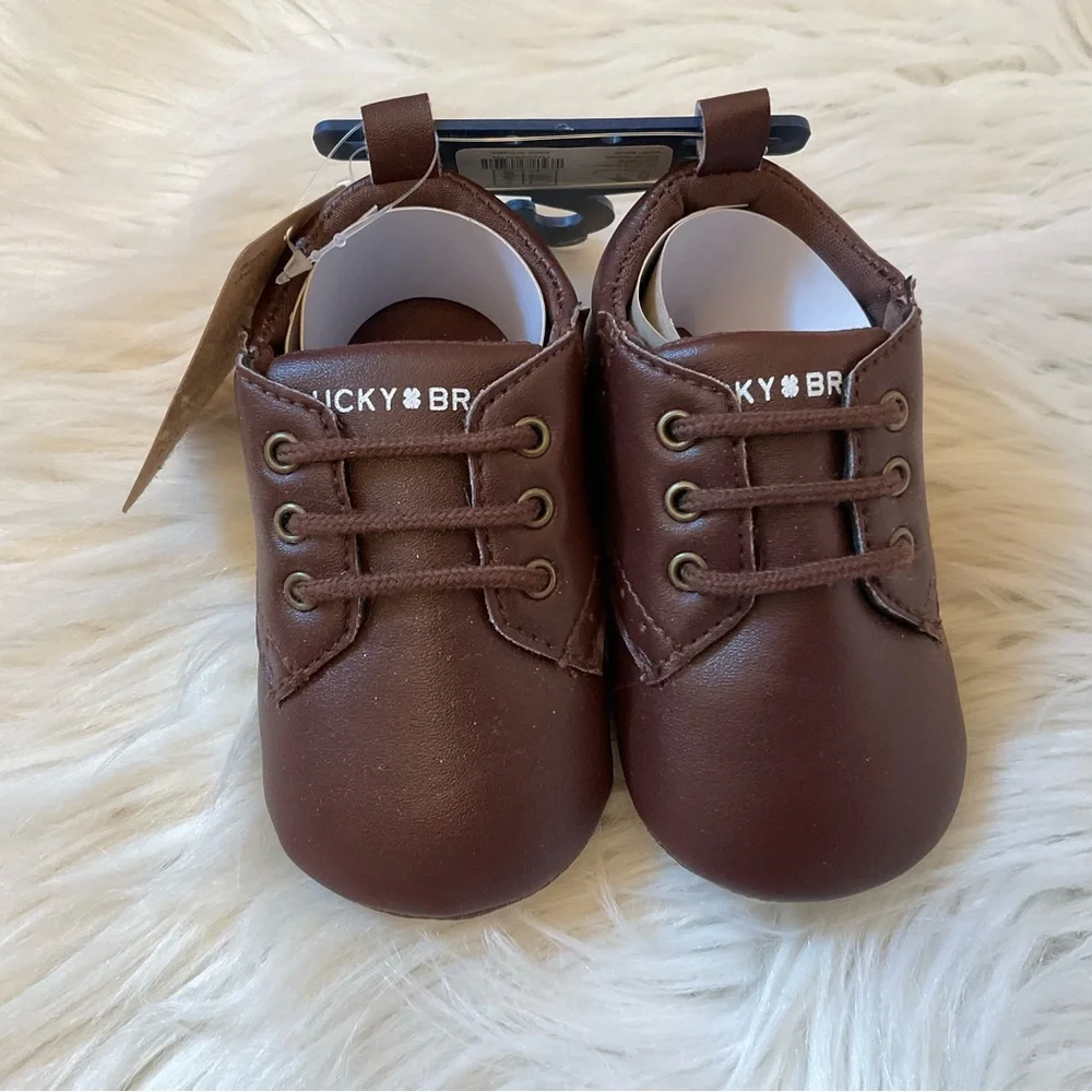 Lucky Brand Monaco Crib Shoes - NWT - Size 4 / 9-12 Months - Brown