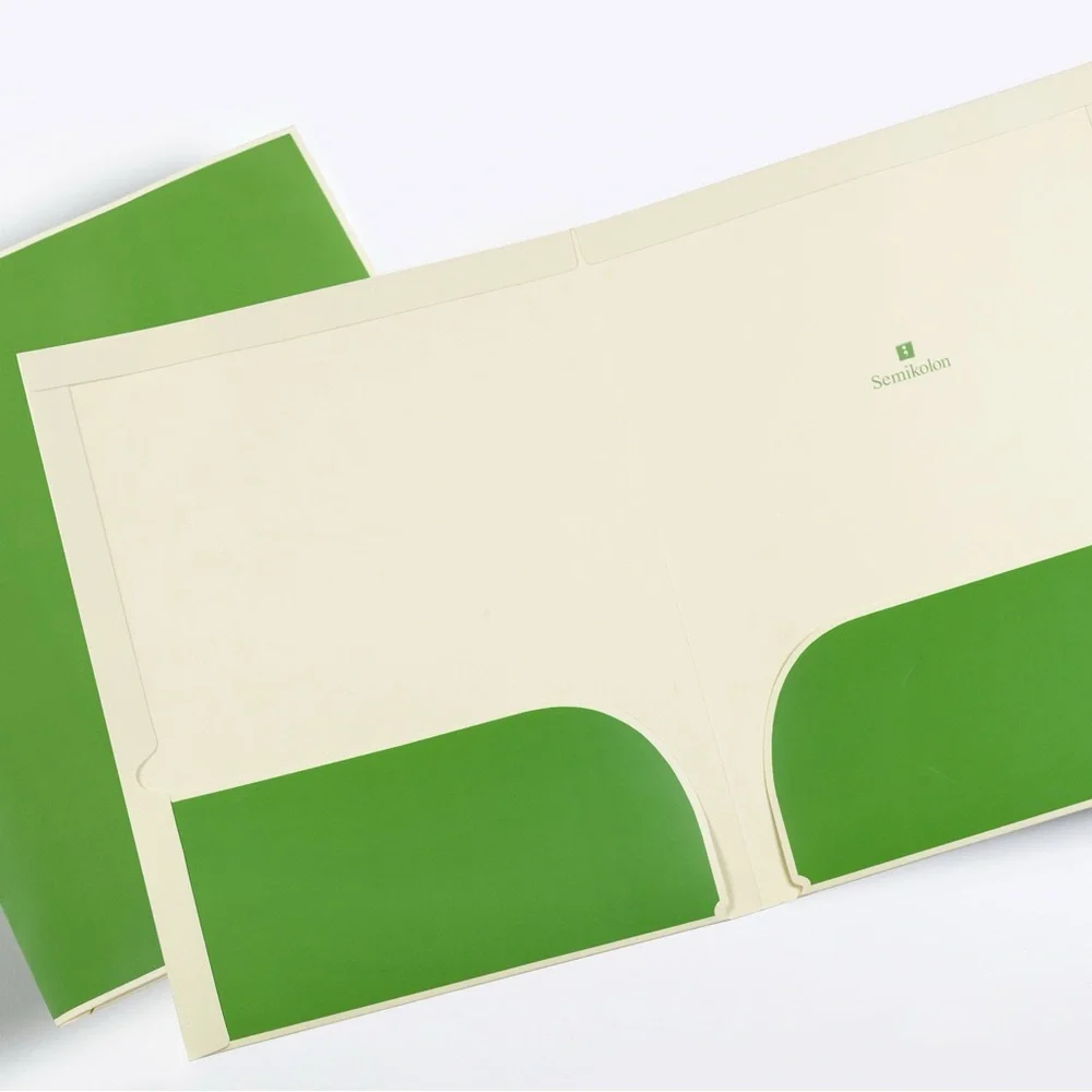 Semikolon A4/Letter Size Portfolio Folders, 6 Pack, Light Blue/Cream