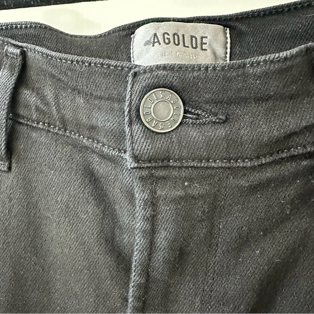 Agolde Sophie Low Rise Black Skinny Jeans, Size 27