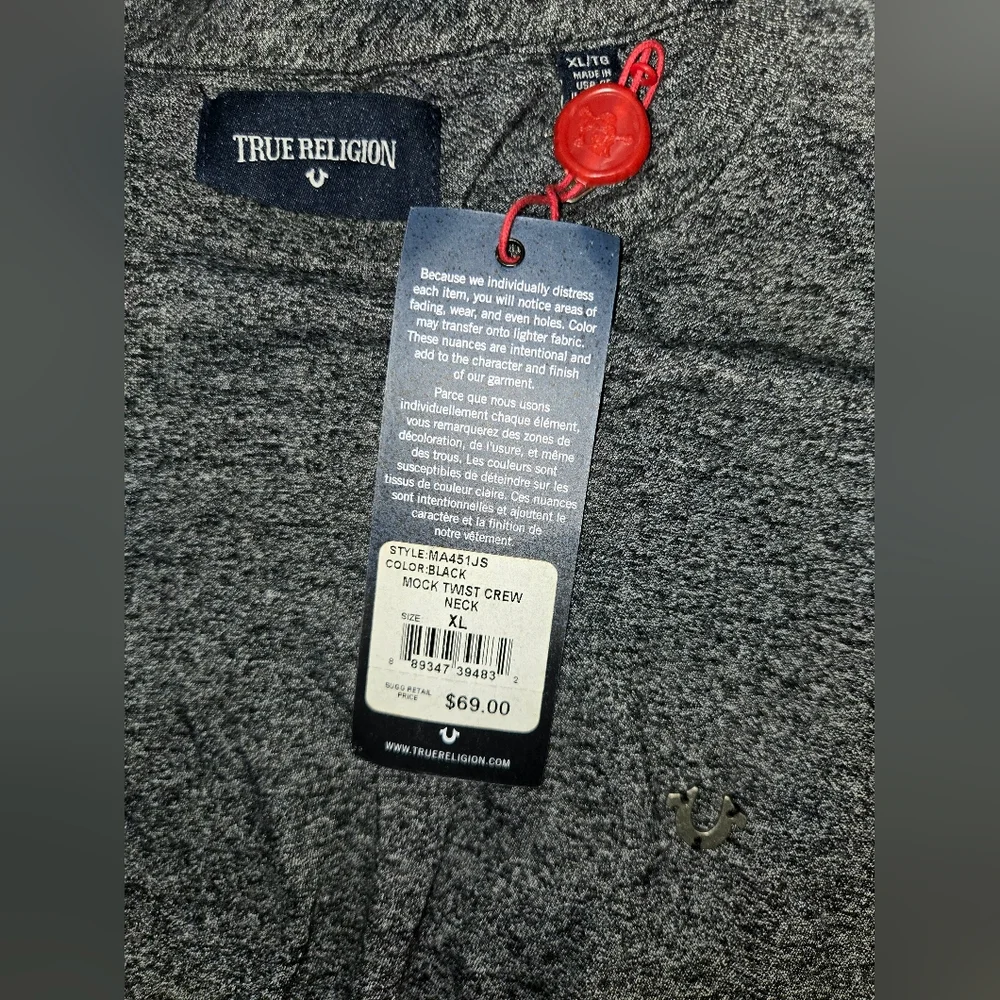True Religion charcoal gray