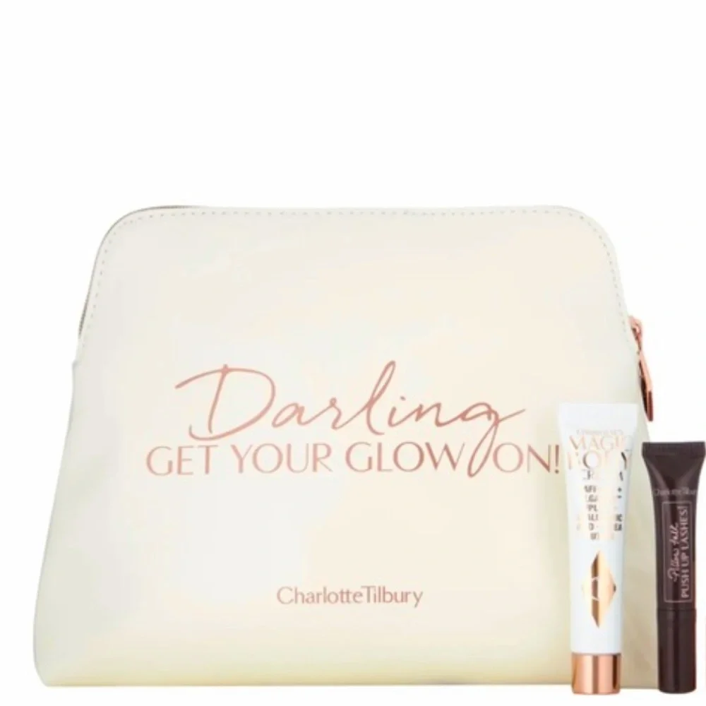NEW Charlotte Tilbury “Darling, Get Your Glow On!” Cosmetic Bag