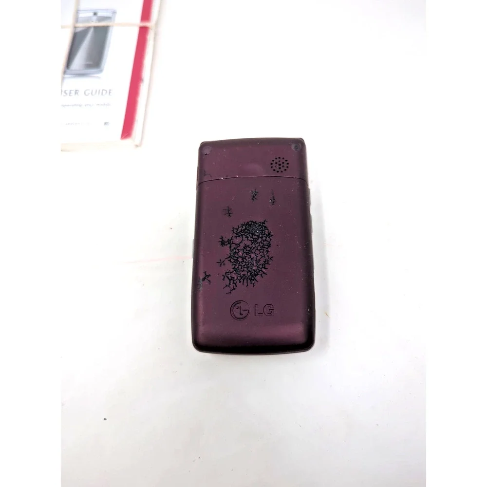 LG Wine 2 UN430 (US Cellular) 3G Flip Cell Phone Red Maroon AS IS UNTESTED