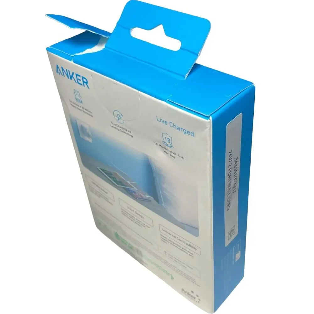 Anker PowerPort 2 Dual USB Wall Charger 24W Fast Charge iPhone Samsung NEW PKG W