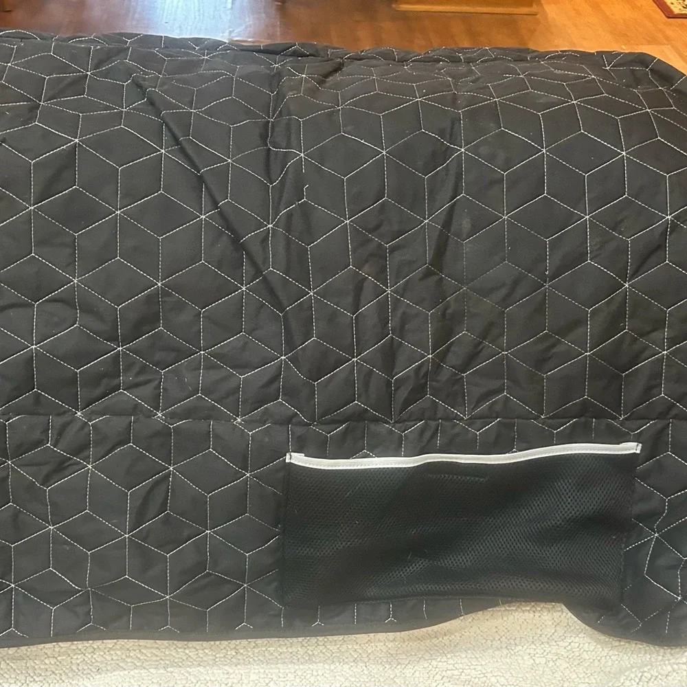 Black Quilted Dog Car Seat Cover