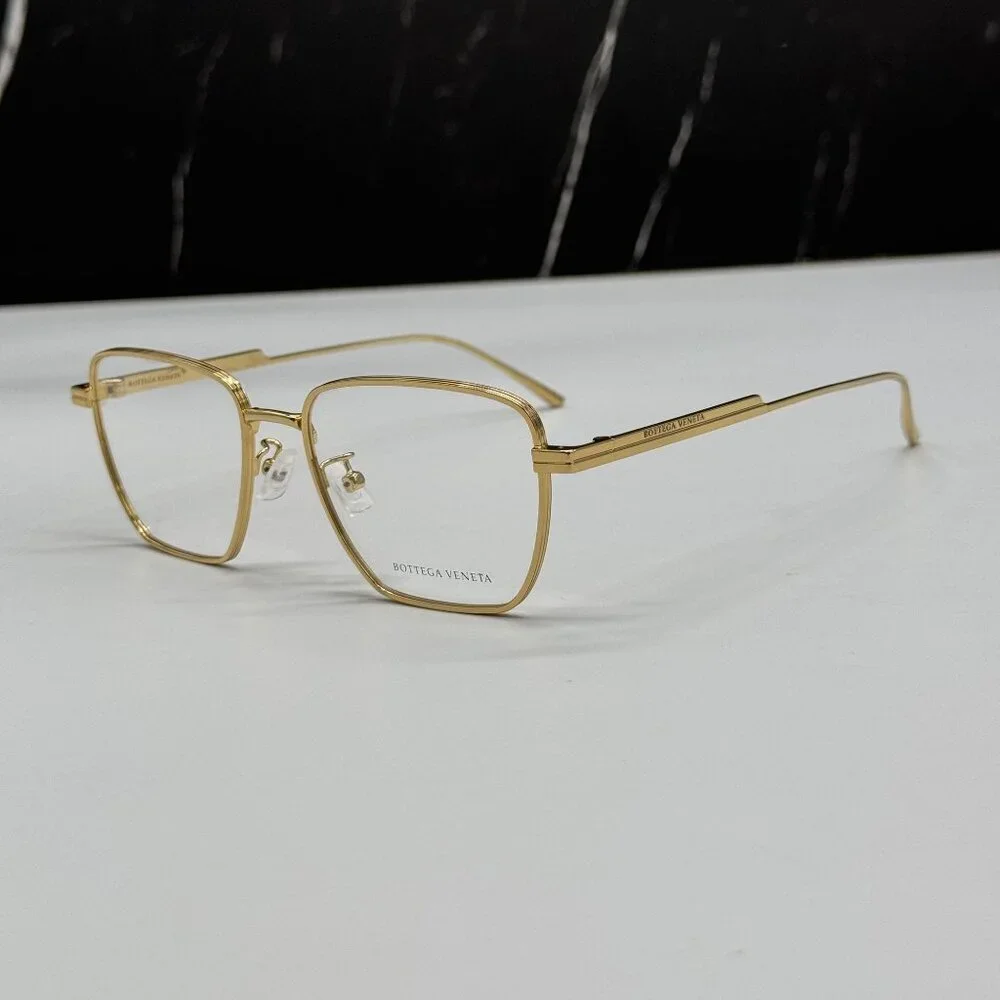 NEW BOTTEGA VENETA BV1015O 002 GOLD UNISEX EYEGLASSES BOTTEGA VENETA