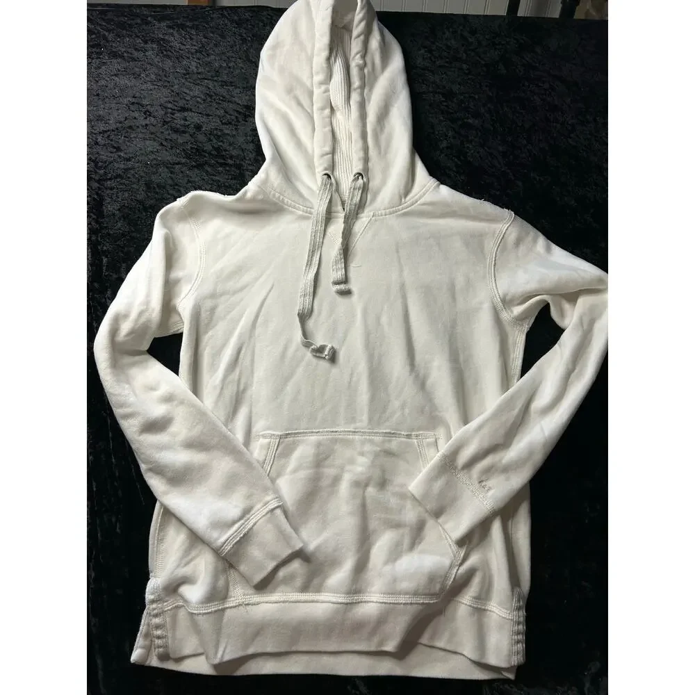 Abercrombie & Fitch Cream Fleece Hoodie Small