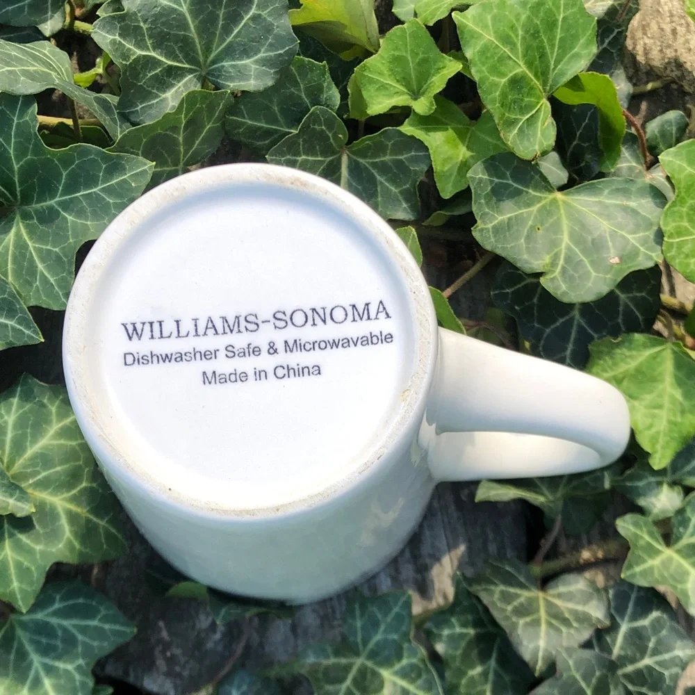 Williams Sonoma White Mug with Snowman Design