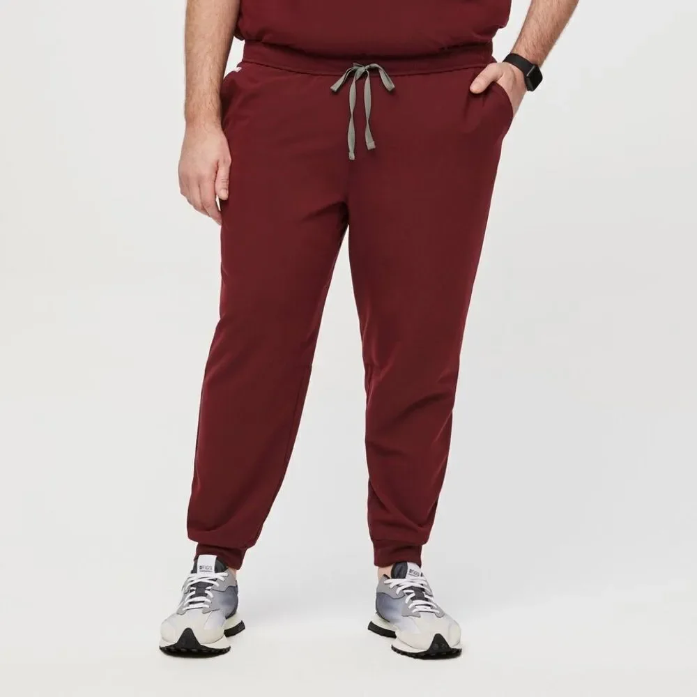 Figs | Men’s Tansen Jogger Scrub Pants Drawstring Waist Burgundy Sz XXL