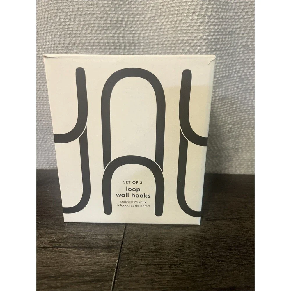 3 West Elm Brand New Black Powder-coated Metal Wall Hooks Coat Hanger