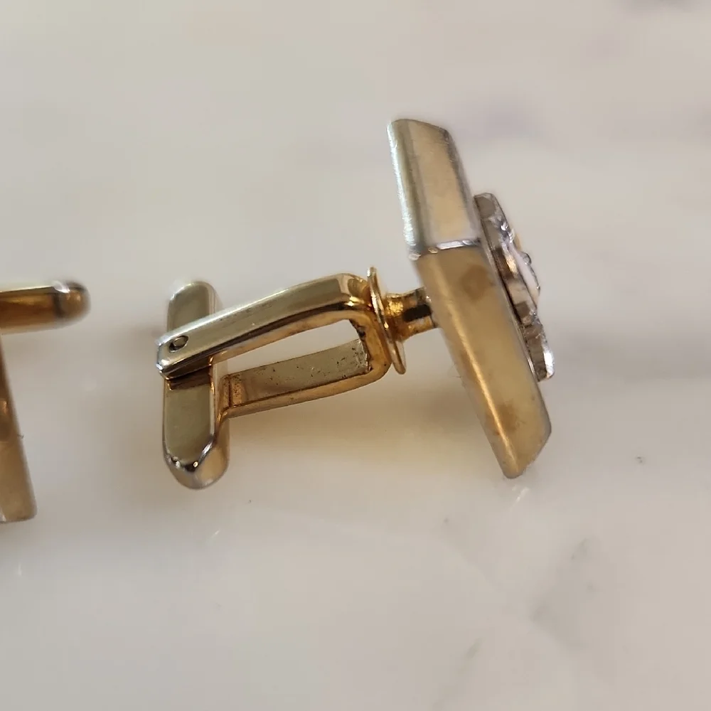 Hadley 12K GF Shriner Square Cufflinks Design Vintage