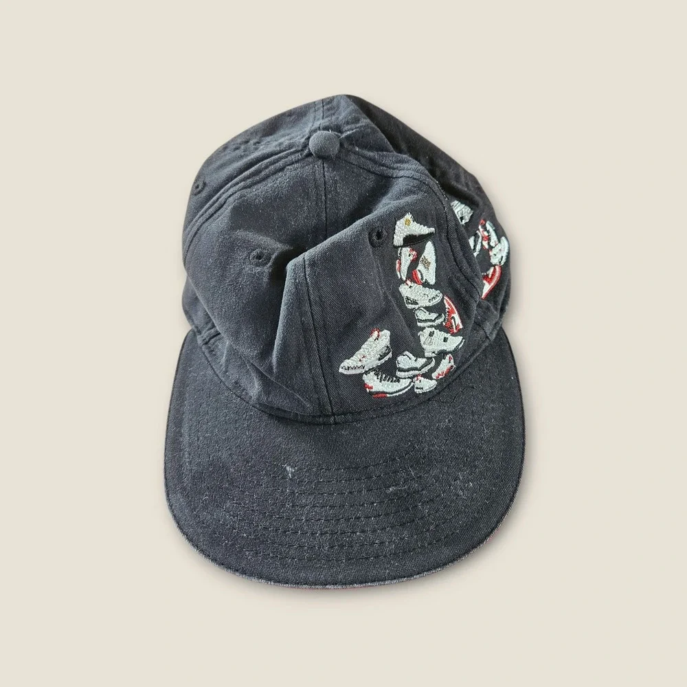 Jordan Black‎ Hat Cap Embroidered Sneakers Shoes Jumpman Logo Adult Size