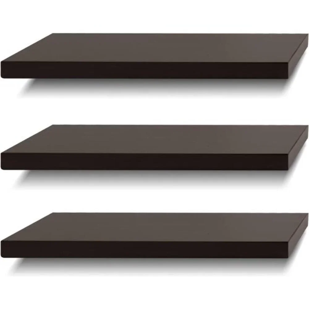 Floating Shelves Wall Shelf Solid Wood for Bathroom Bedroom Kitchen Set of 3