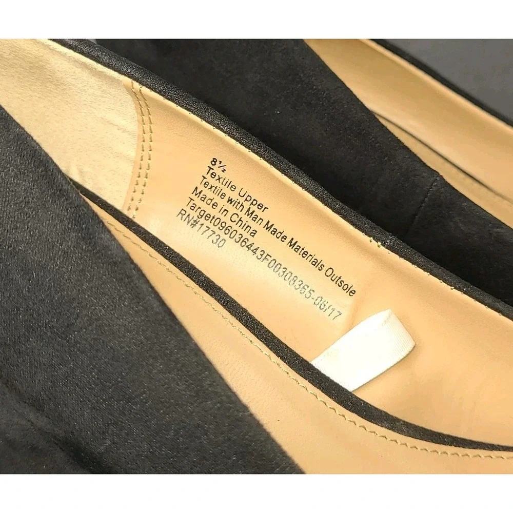 A New Day Women's Pumps – Size 8.5 – Black Faux Suede Wedge Heel Shoes – Classic
