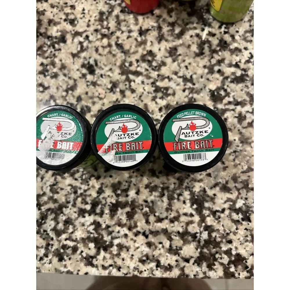 LOT of 3 Pautzke Fire Bait GlitterTrout Fishing Bait 1.5oz‎ NEW