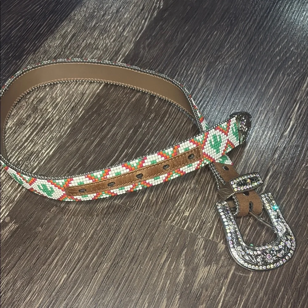 Angel Ranch Girls beaded rhinestone cactus western cowgirl farm belt