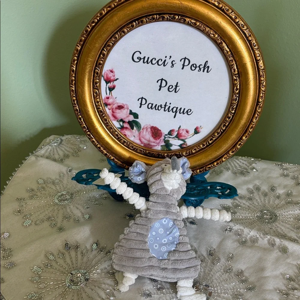 Gray and White Elephant Plush Toy