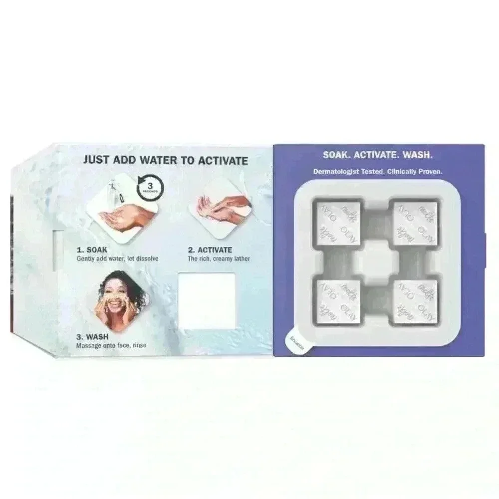 Olay Cleansing Melts + Retinol Water-Activated Daily Facial Cleanser, 32ct Pads