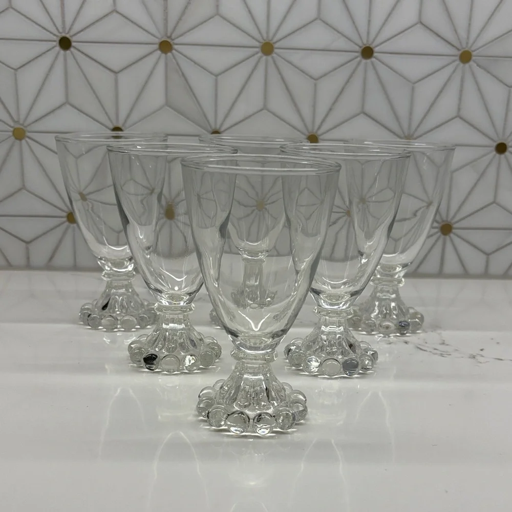 Vintage Anchor Hocking Berwick Boopie Juice/Wine 5oz Glasses Set of 6