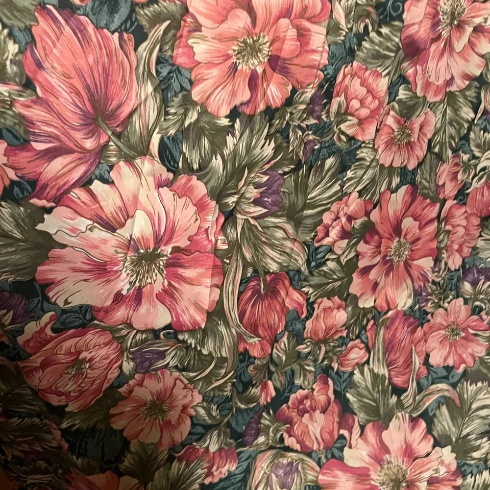 Floral Patterned / Antique Shower curtain/ Firm Price