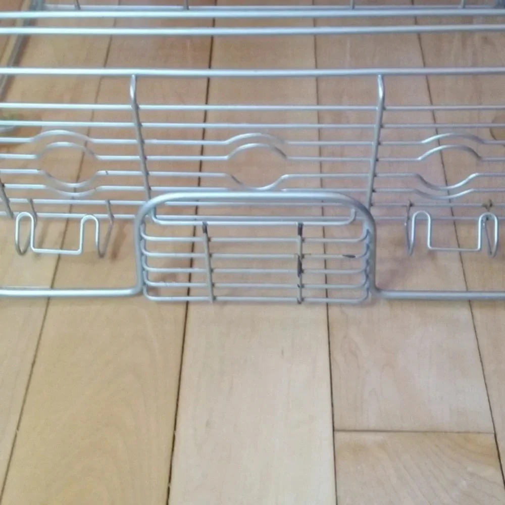 Brushed Nickel bathroom shower caddy