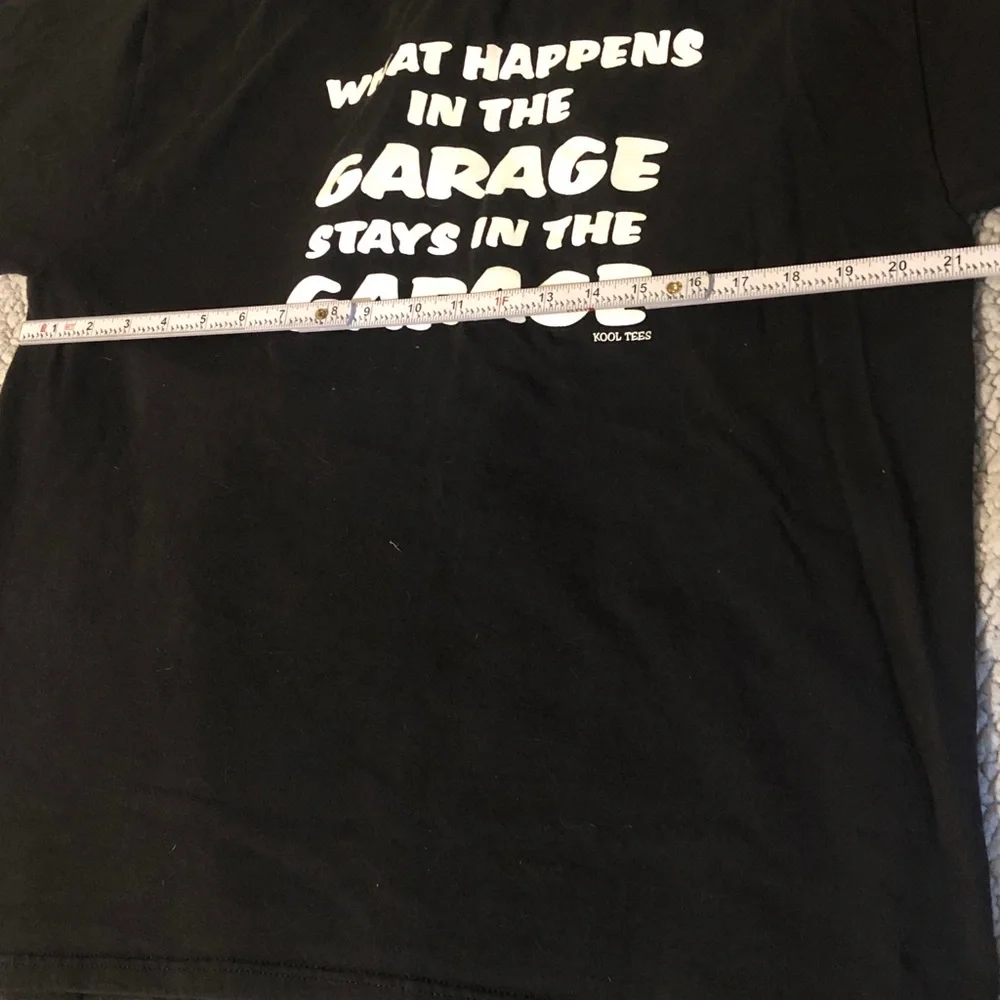 Black Graphic Tee with White Text Funny