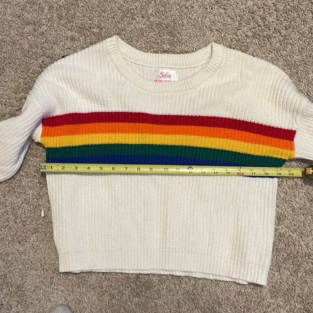 Justice rainbow sweater