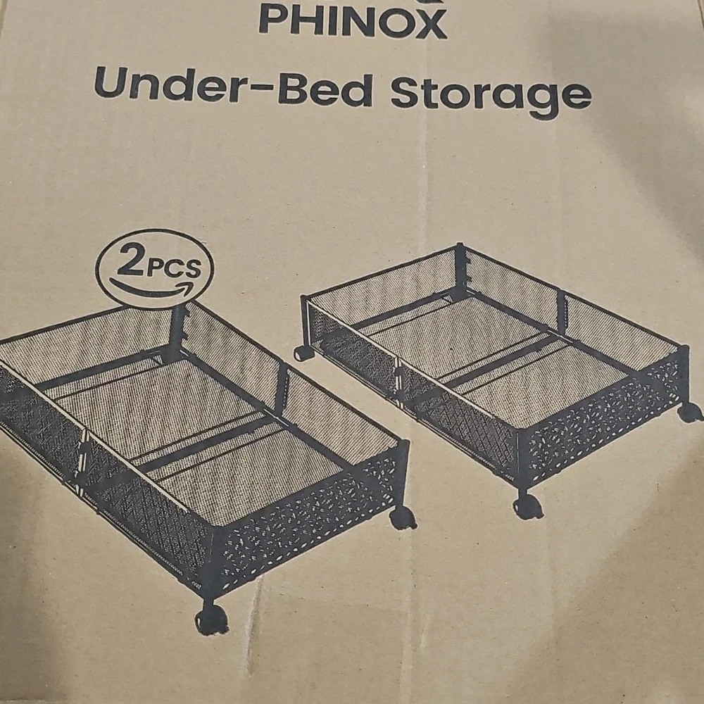 Nwt 2 Black Under-Bed Storage Organizer Set