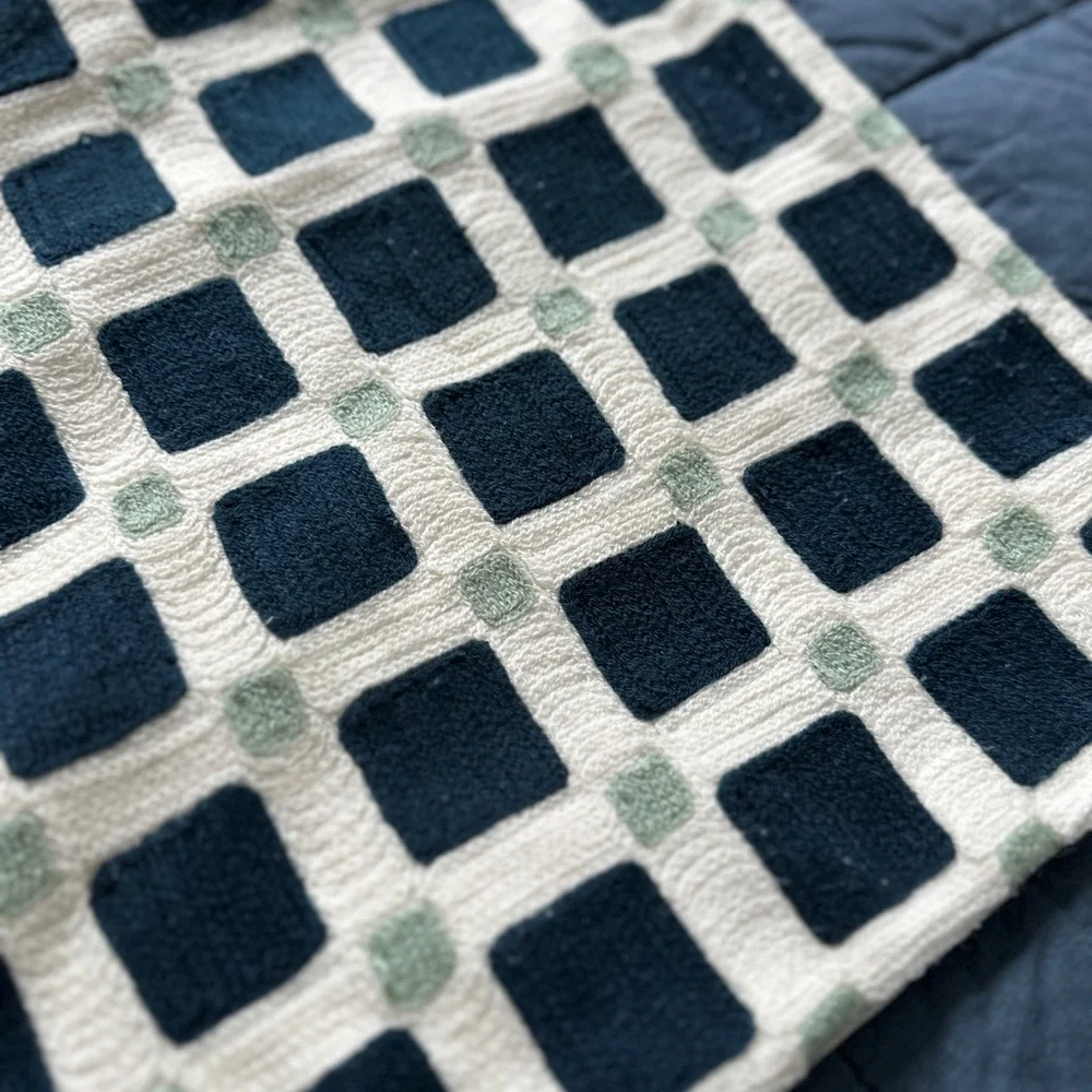 West Elm textured pillow
