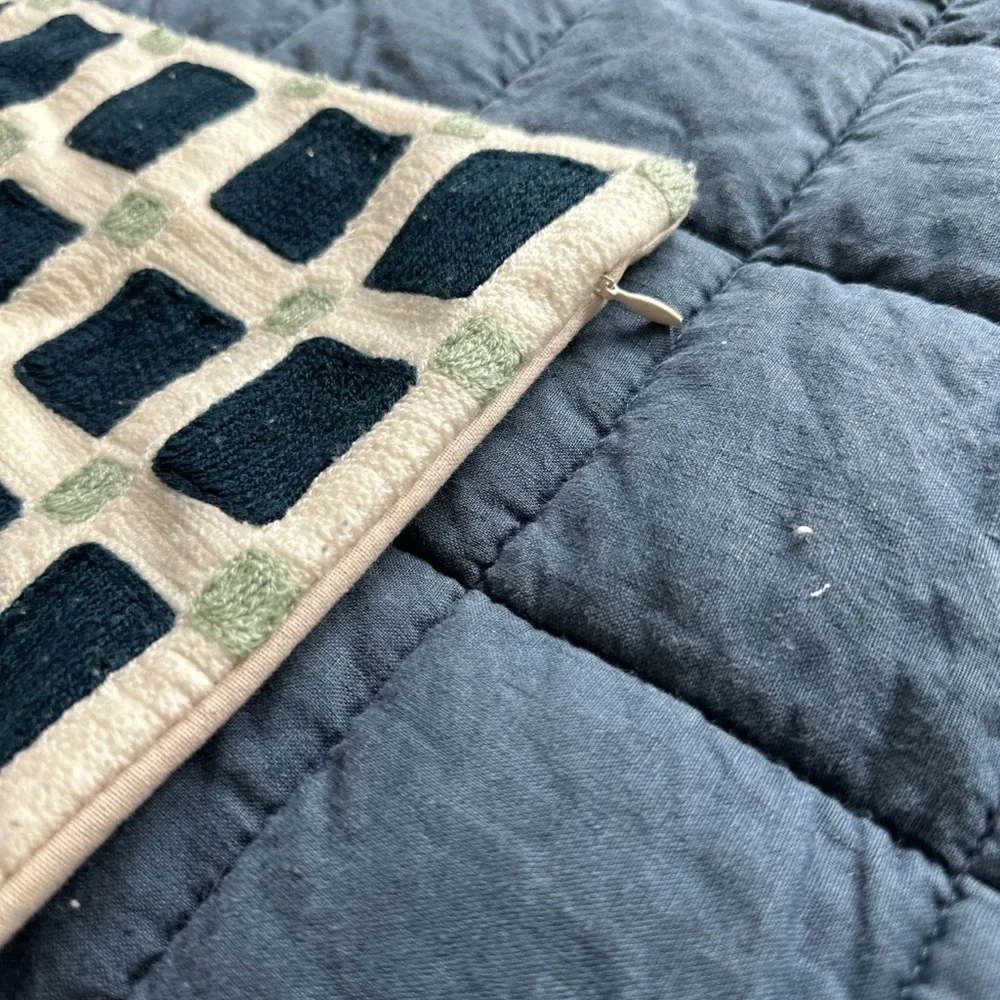 West Elm textured pillow