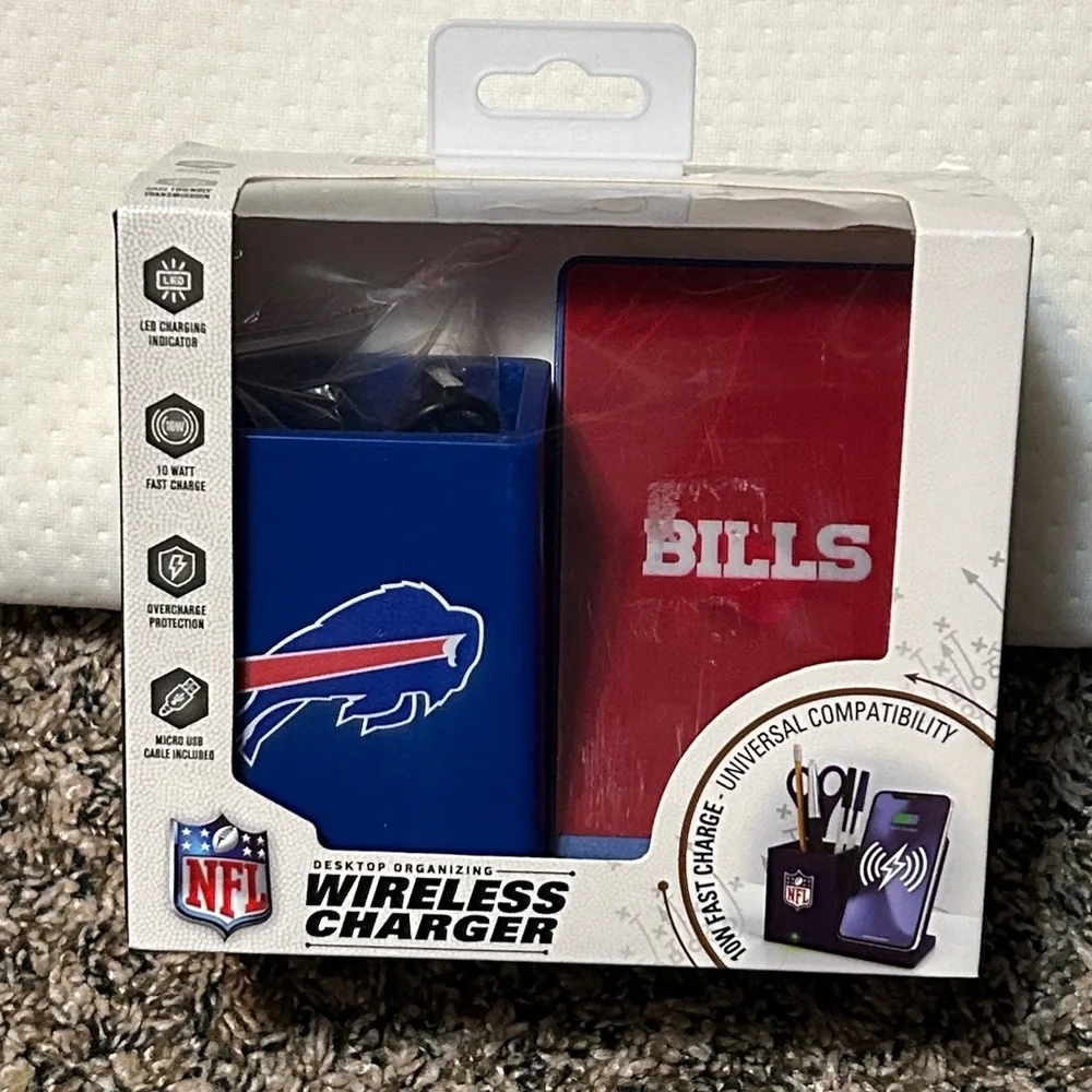 Buffalo Bills Blue and Red Charging Station