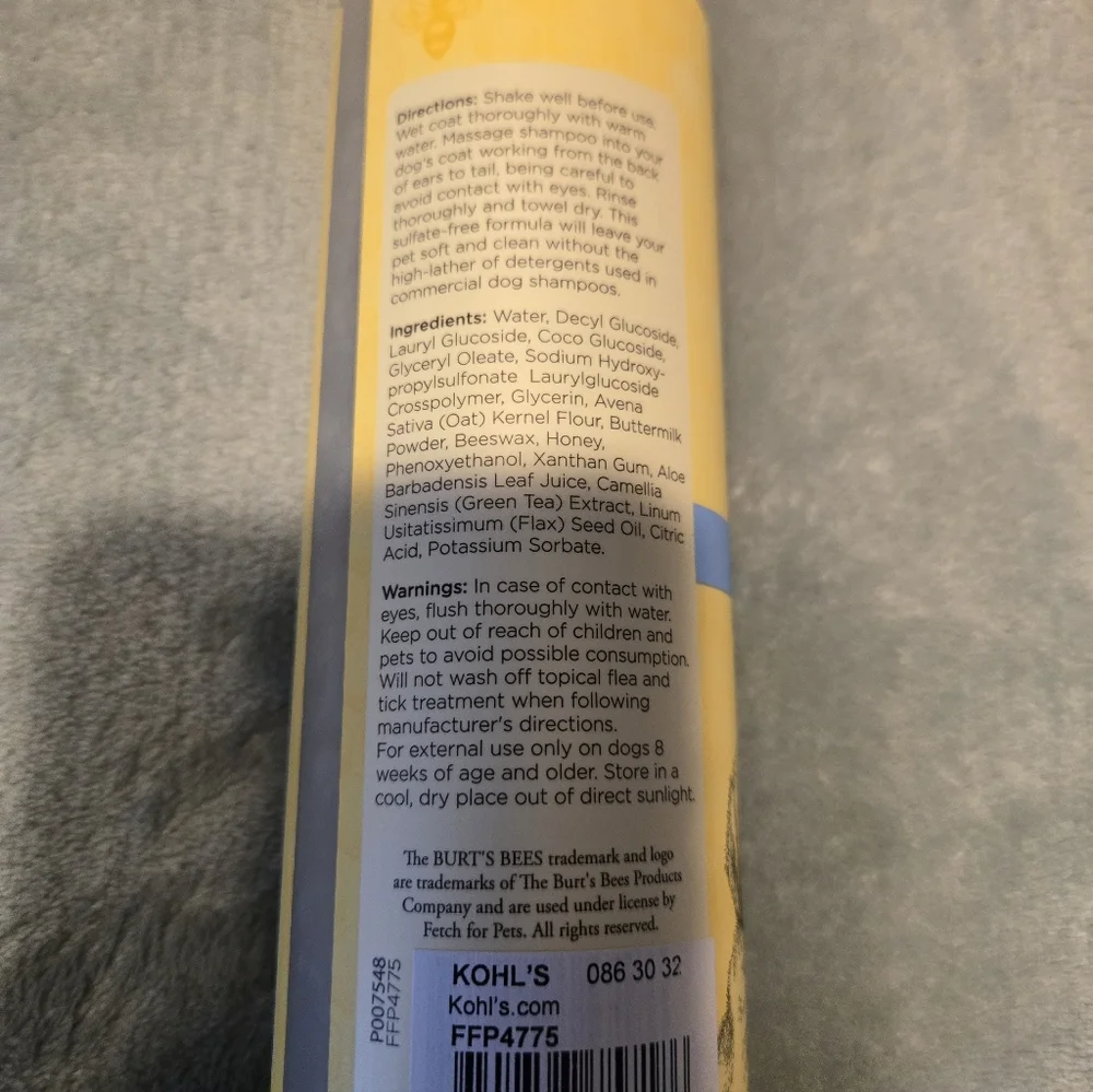 Burts Bees formula free ingredients