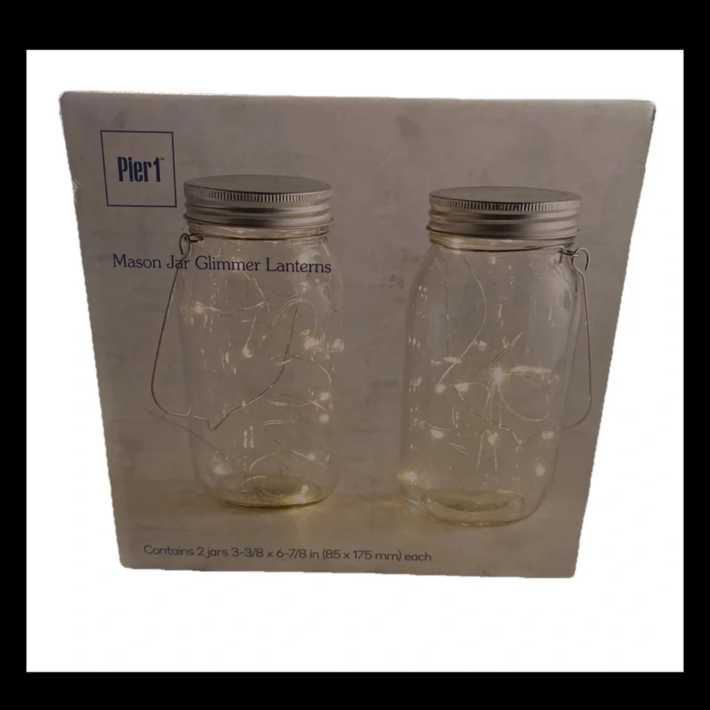 Mason Jar Glimmer Lanterns Pier 1 | NEW IN BOX