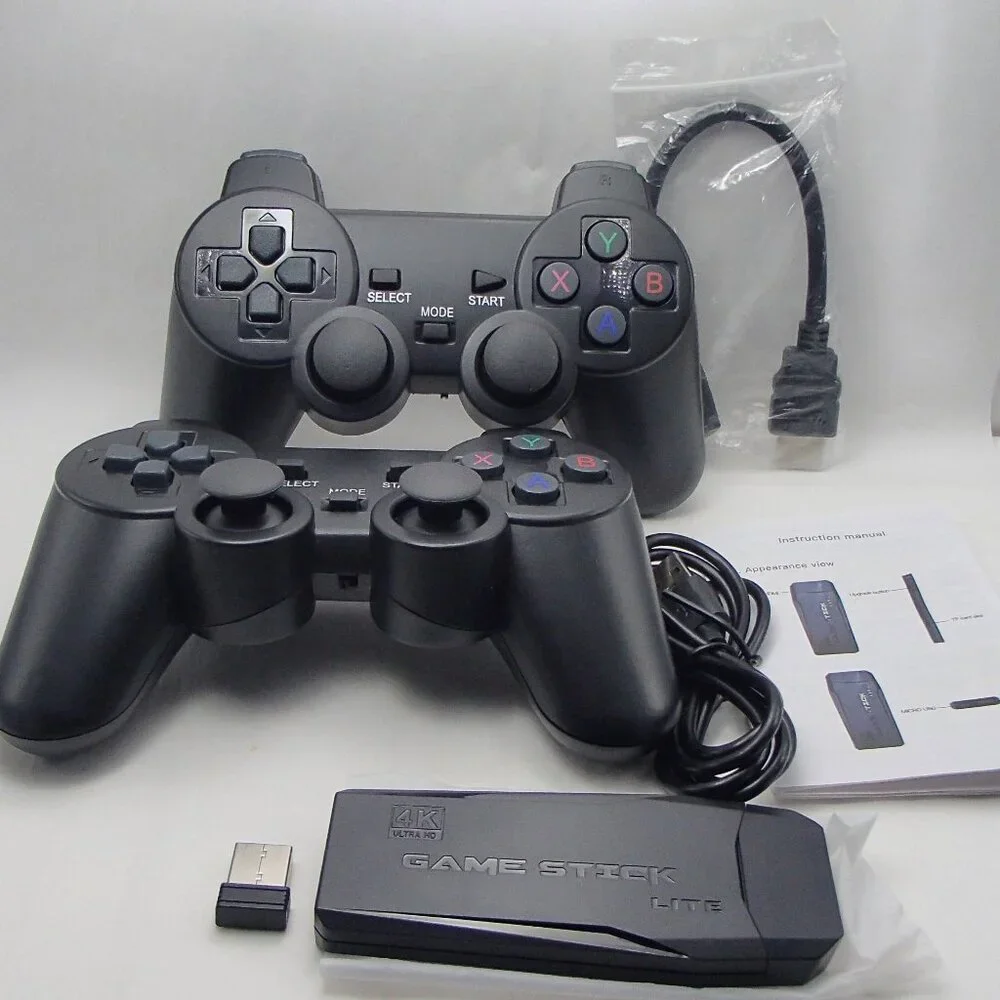 Tmalltide HDMI 4K TV Game Stick Game Video Game Consoles w/2 Wireless 500+ games