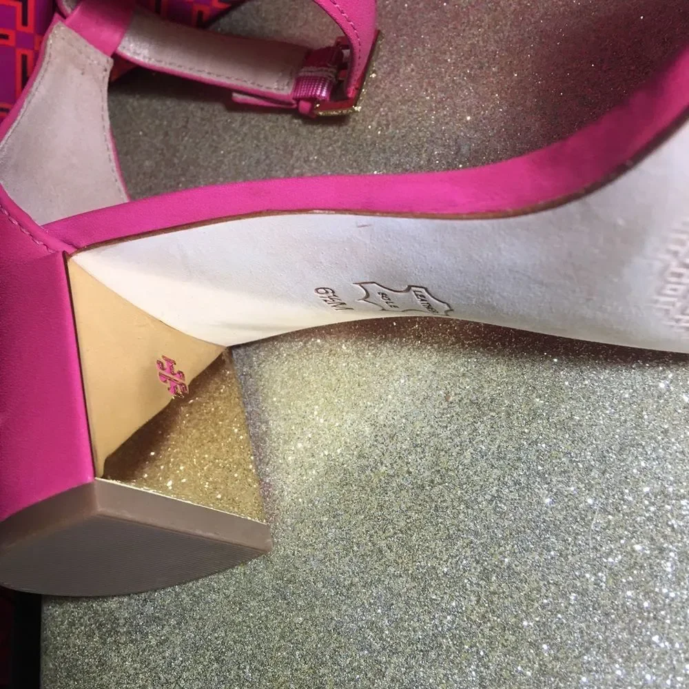 Tory Burch Cecile Ankle Strap Block Heels - NEW!