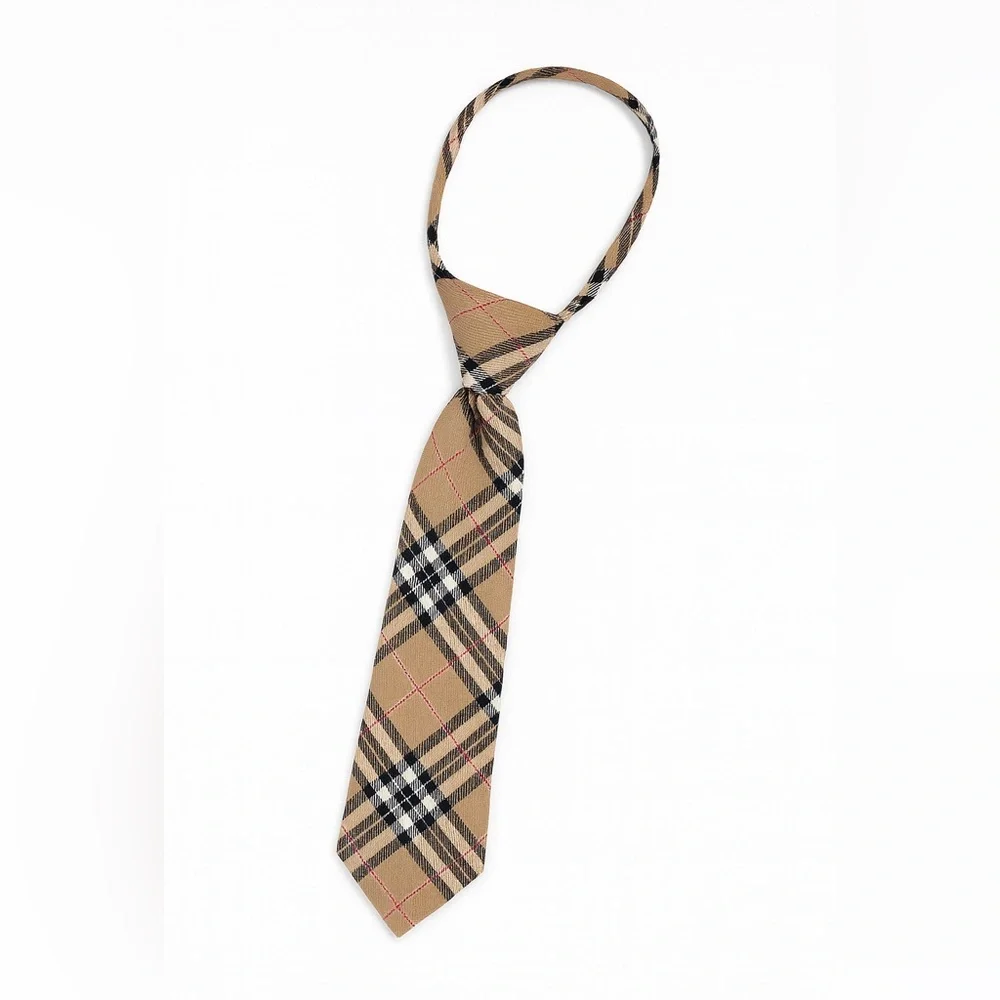 Classic Tan Plaid Tie
