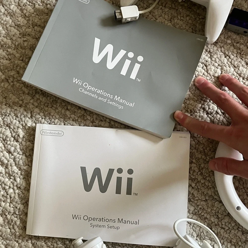Nintendo Wii Console Set with White Accessories
