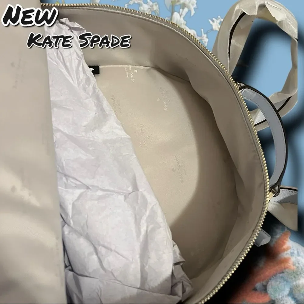 NEW Kate Spade New York “Leila” Saffiano Leather Backpack – Pale Sapphire (Light